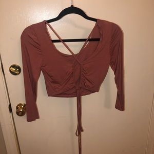 Tie back crop top